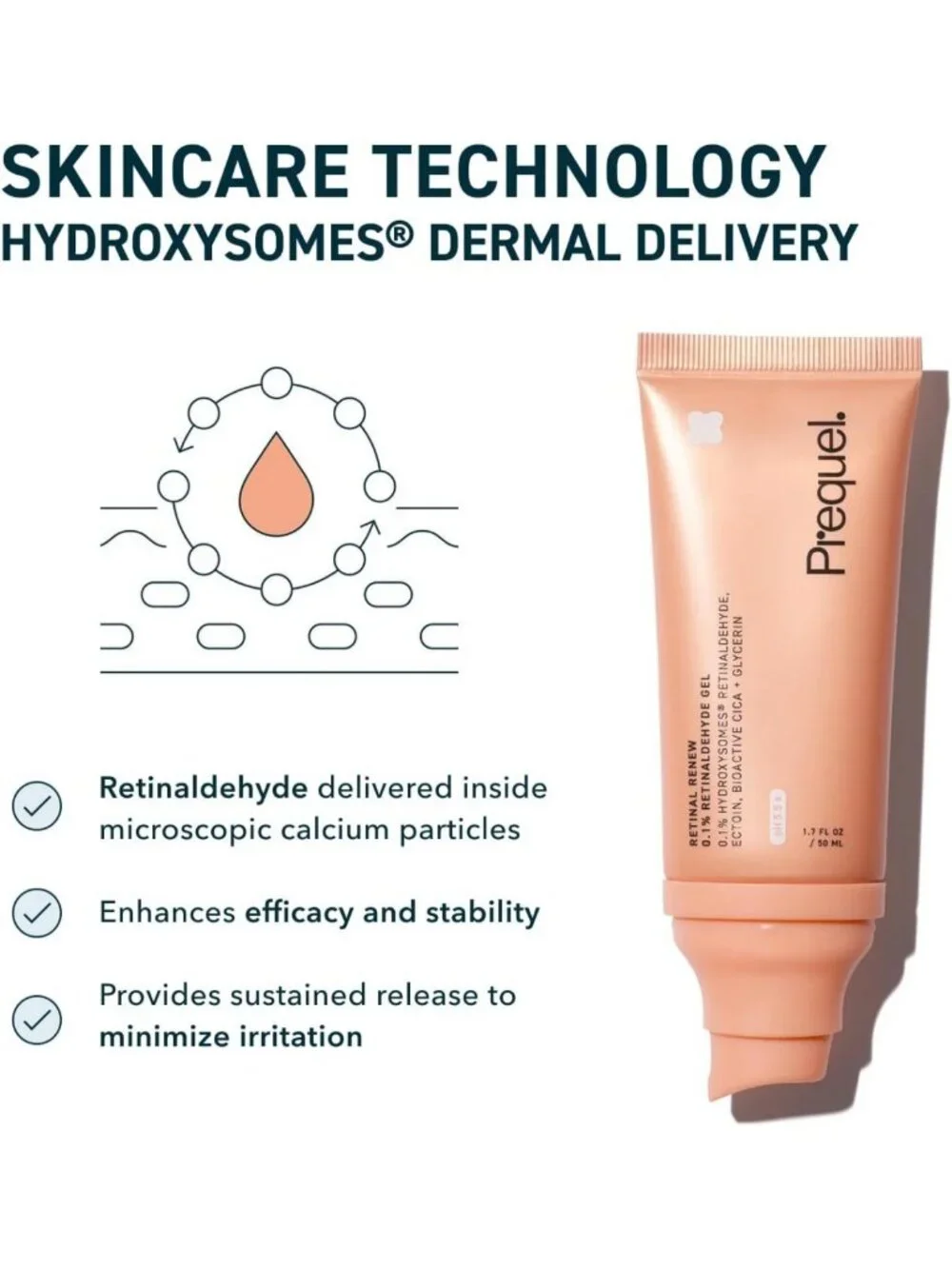 Retinaldehyde Gel 0.1% with Ectoin, Cica & Jojoba Oil - Smooths, Firms, Evens